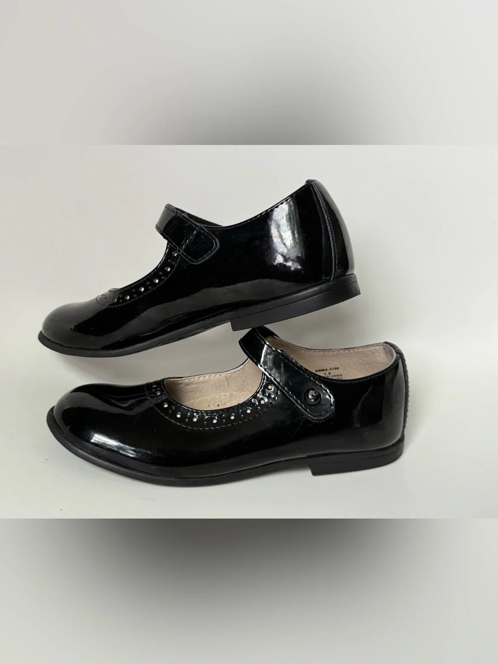 FootMates Girls' Black Patent Mary Jane Moccasins